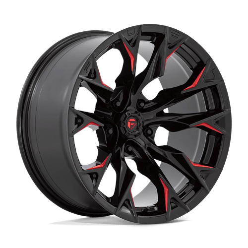 FUEL Off-Road D823 FLAME GLOSS BLACK MILLED WITH CANDY RED