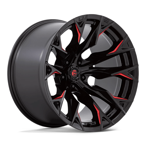 FUEL Off-Road D823 FLAME GLOSS BLACK MILLED WITH CANDY RED