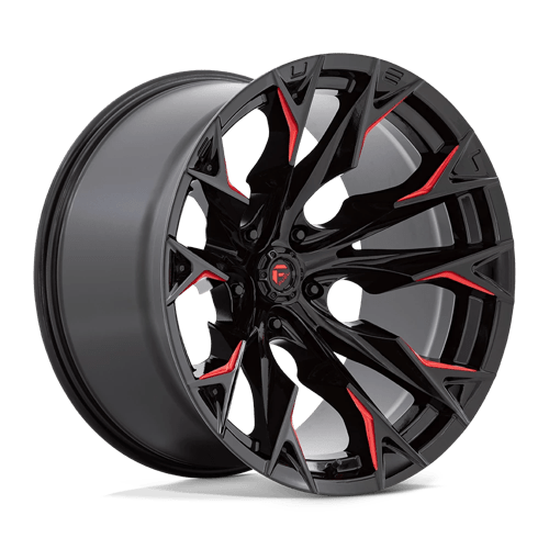 FUEL Off-Road D823 FLAME GLOSS BLACK MILLED WITH CANDY RED