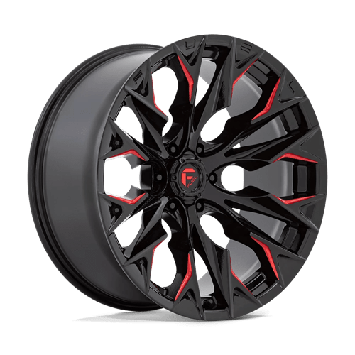 FUEL Off-Road D823 FLAME GLOSS BLACK MILLED WITH CANDY RED