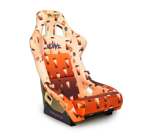 NRG FRP Bucket Seat PRISMA- Boba Edition in vegan mateirla with Gold pealized back (Large)