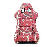 NRG FRP Bucket Seat PRISMA-  DYNASTY edition in vegan material with gold pearlized back (Large)