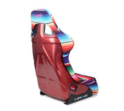 NRG FRP Bucket Seat PRISMA- MEXICALI Edition with red pearlized back in vegan material. (Large)
