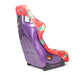 NRG FRP Bucket Seat PRISMA- 60's TIE DYE Edition in vegan mateirla with Purple pealized back (Medium)