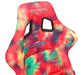 NRG FRP Bucket Seat PRISMA- 60's TIE DYE Edition in vegan mateirla with Purple pealized back (Large)