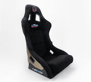 NRG FRP Bucket Seat ULTRA Edition with peralized back, Black alcantara (Large)