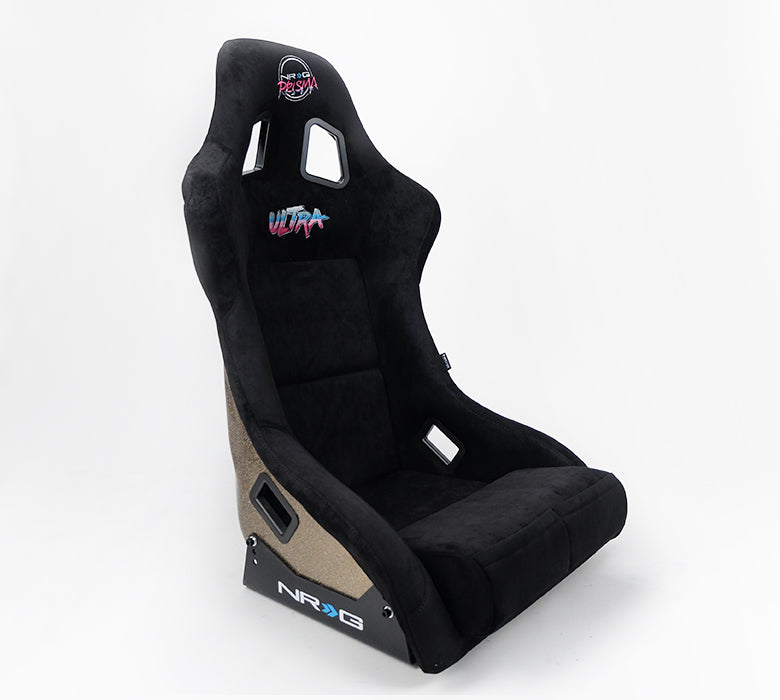 NRG FRP Bucket Seat ULTRA Edition with peralized back, Black alcantara (Large)