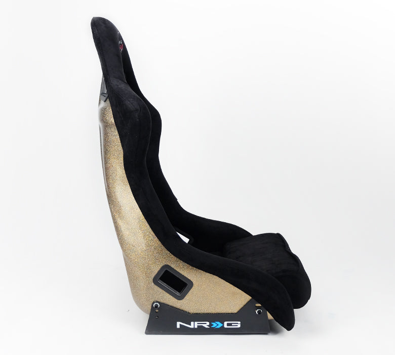 NRG FRP Bucket Seat ULTRA Edition with peralized back, Black alcantara (Large)