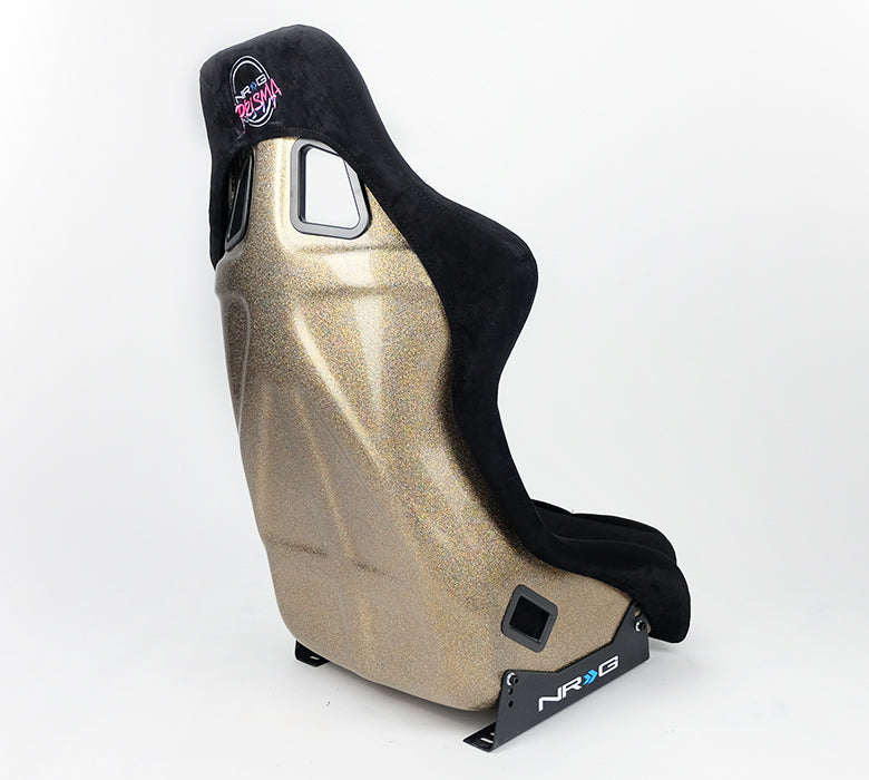 NRG FRP Bucket Seat ULTRA Edition with peralized back, Black alcantara (Large)