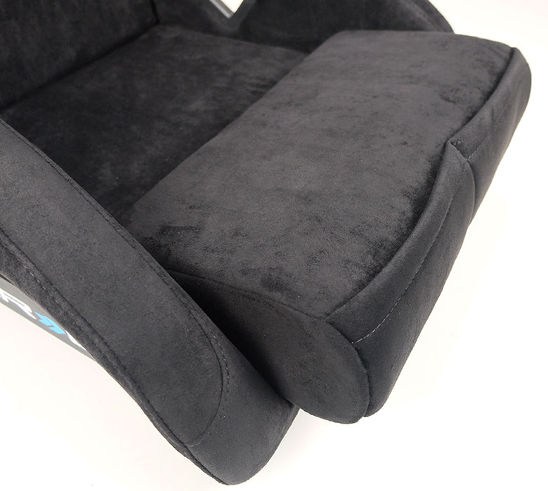 NRG FRP Bucket Seat ULTRA Edition with peralized back, Black alcantara (Large)