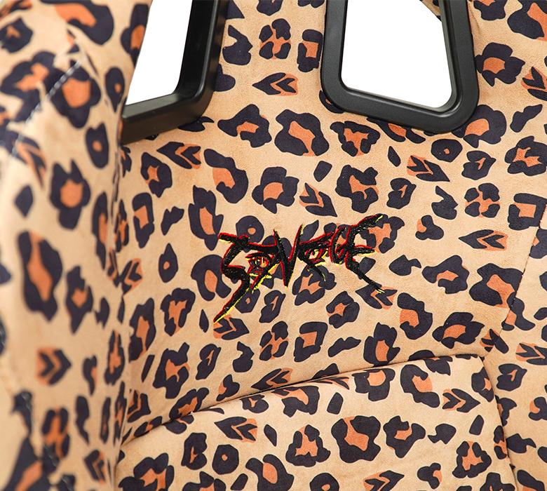 NRG FRP Bucket Seat PRISMA SAVAGE Edition Cheetah Leopard print (Large)