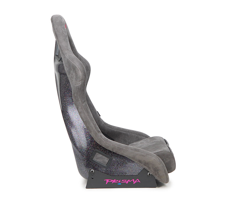 NRG FRP Bucket Seat PRISMA Edition, Gunmetal Alcantara with peralized back (Large)
