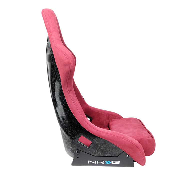 NRG FRP Bucket Seat PRISMA Edition with pearlized back, All Maroon alcantara (Large)