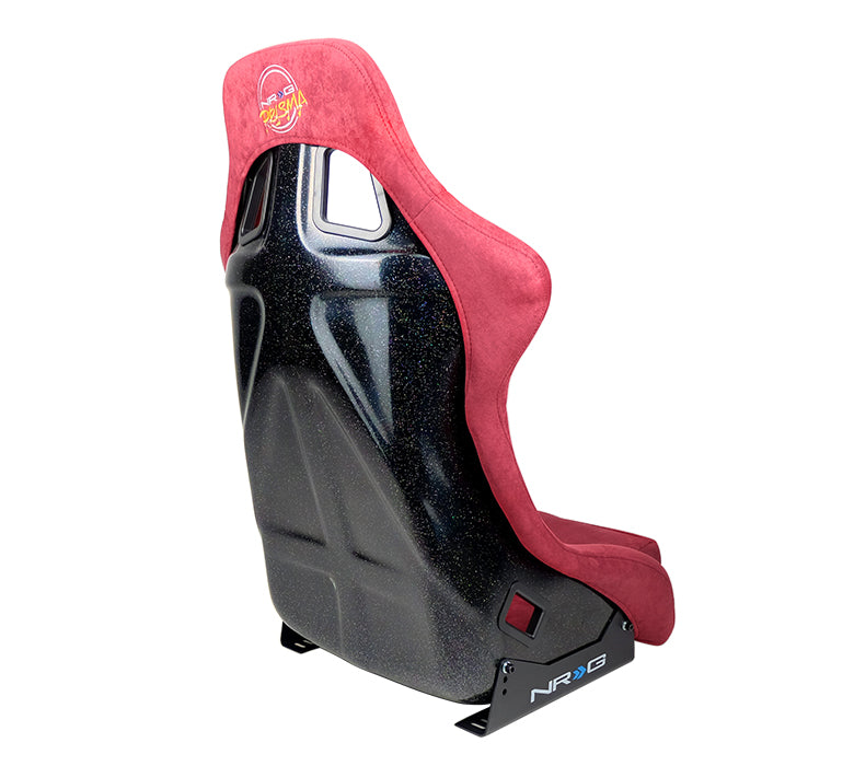 NRG FRP Bucket Seat PRISMA Edition with pearlized back, All Maroon alcantara (Large)