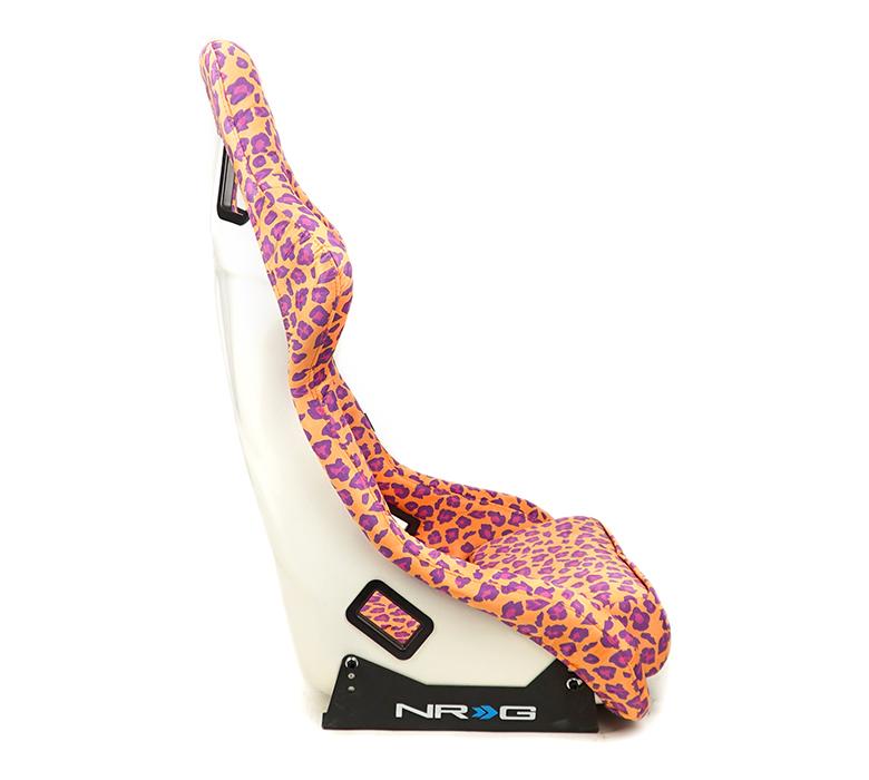 NRG FRP Bucket Seat PRISMA SAVAGE Edition Wild Thronberrry Color Leopard print (Large)