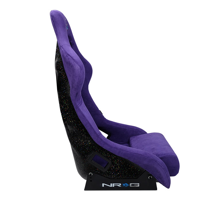 NRG FRP Bucket Seat PRISMA Edition with pearlized back - Purple  Alcantara (Large)