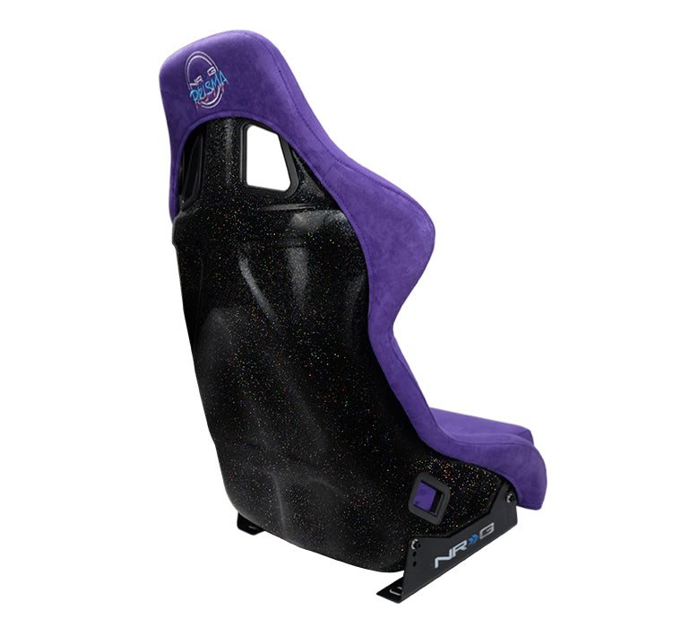 NRG FRP Bucket Seat PRISMA Edition with pearlized back - Purple  Alcantara (Large)