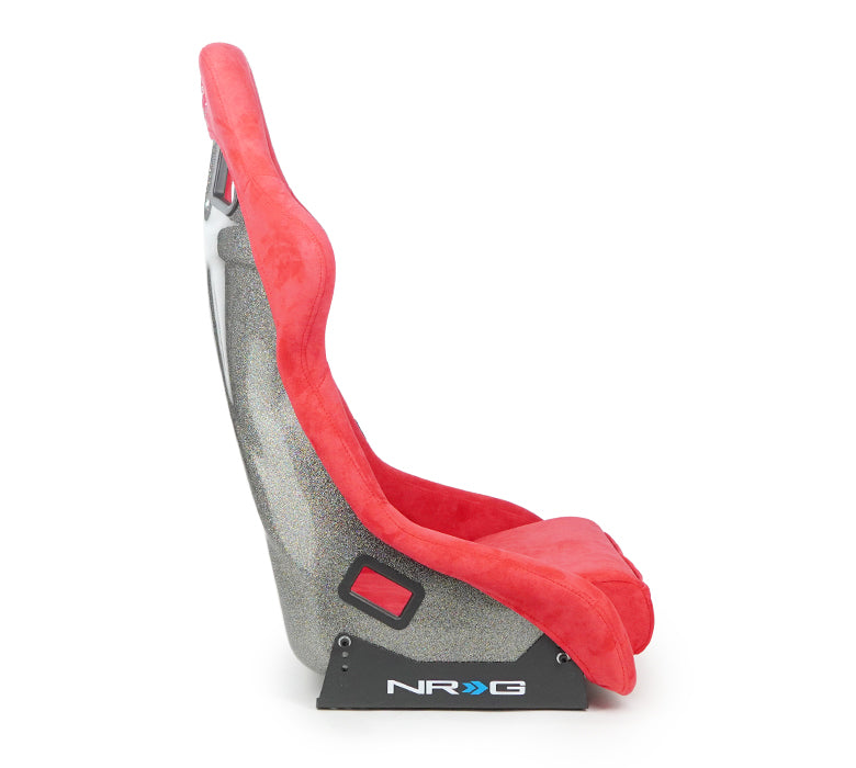 NRG FRP BUCKET SEAT ULTRA EDITION LITE-RED, LARGE (Gold Sparkled Painted Back)