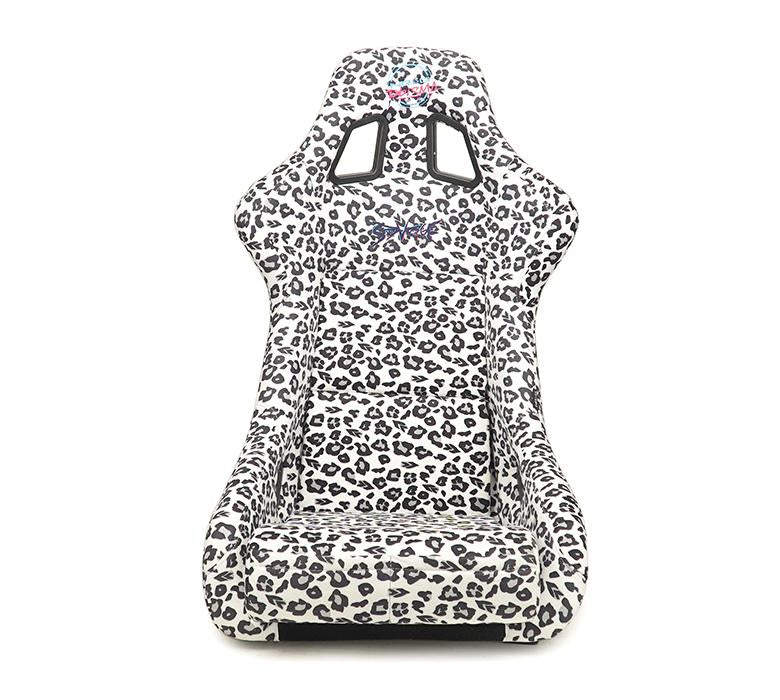 NRG FRP Bucket Seat PRISMA SAVAGE Edition Snow Leopard Color Leopard print (Large)