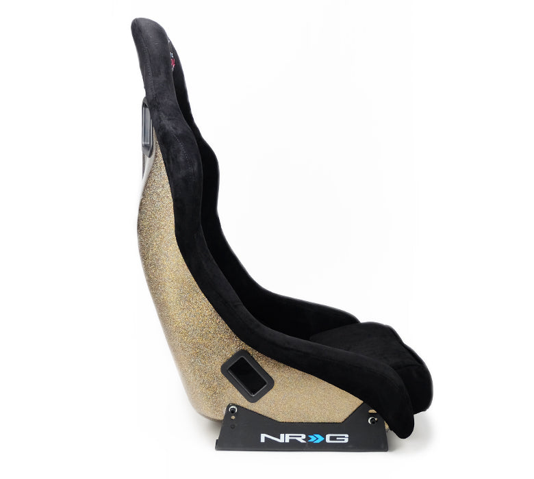 NRG FRP Bucket Seat ULTRA Edition with peralized back, Black alcantara (Medium)