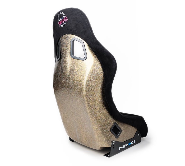 NRG FRP Bucket Seat ULTRA Edition with peralized back, Black alcantara (Medium)