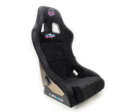 NRG FRP Bucket Seat ULTRA Edition with peralized back, Black alcantara (Medium)