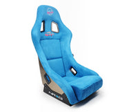 NRG FRP Bucket Seat ULTRA Edition with peralized back, Blue Alcantara (Medium)
