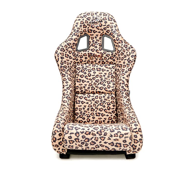 NRG FRP Siège baquet PRISMA SAVAGE Edition Cheetah Imprimé léopard (Moyen)