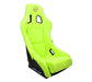 NRG FRP Bucket Seat PRISMA Edition with pearlized back, All Neon Green alcantara (Medium)
