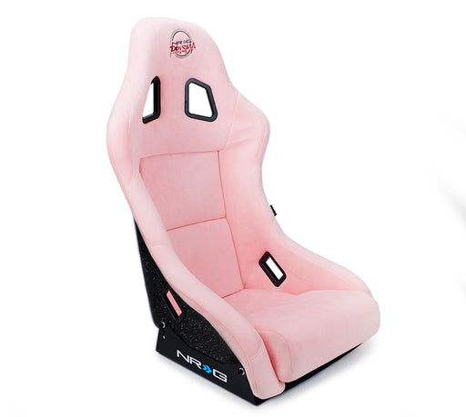 NRG FRP Bucket Seat PRISMA Edition with pearlized back. All Pink alcantara (Medium)