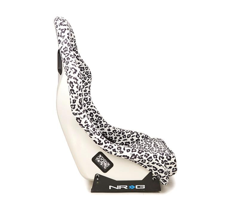 NRG FRP Bucket Seat PRISMA SAVAGE Edition Snow Leopard Color Leopard print (Medium)