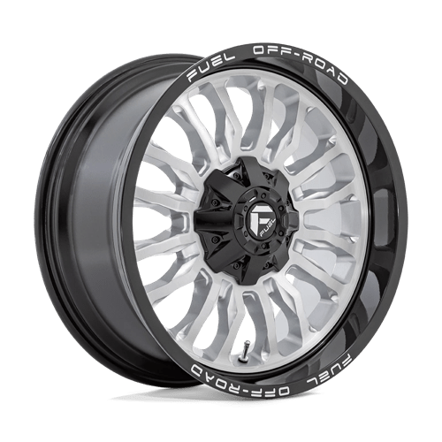 FUEL Off-Road D798 ARC SILVER BRUSHED FACE WITH MILLED BLACK LIP