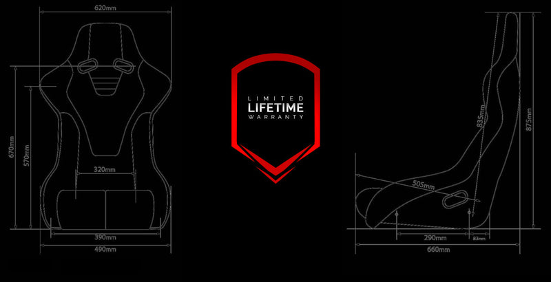 Falcon-R Composite FRP Bucket Seat - Red Plaid