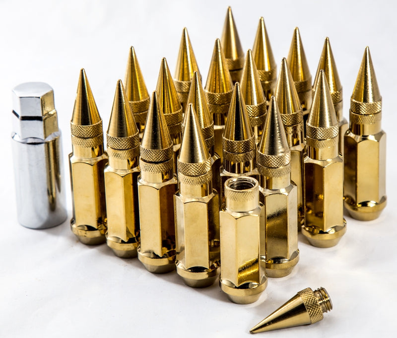 AODHAN XT92 ÉCROUS DE ROUES À POINTES (JEU DE 20PC AVEC CLÉ)12X1.25 OR