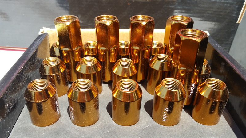 JDM SPORT EXTENDED LUG NUTS, HEAVY DUTY STEEL, M12X1.25MM, 20-PIECE, ORANGE