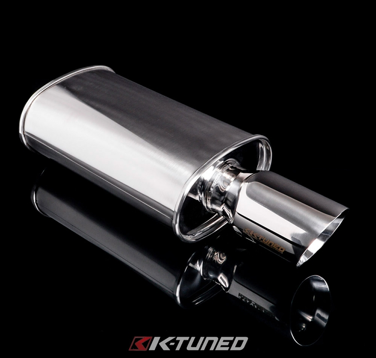 K-Tuned 2.5" Universal Muffler - Brushed Finish - Long (22")