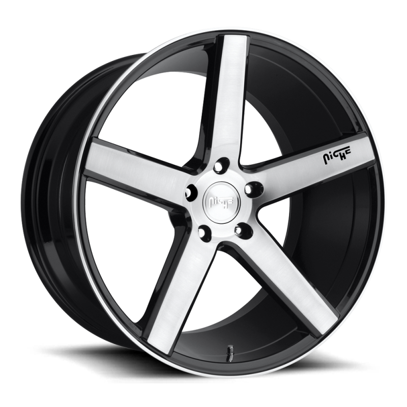 Niche M124 MILAN 20X8.5 5X120 ET35 72.56 Gloss Black Brushed
