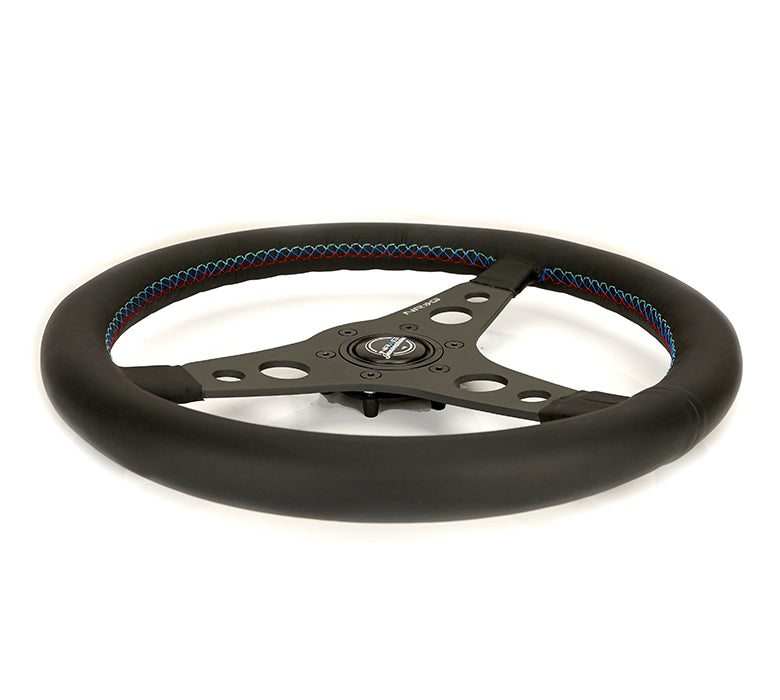 Volant sport NRG avec coutures M3 et parabole non profonde 350 mm