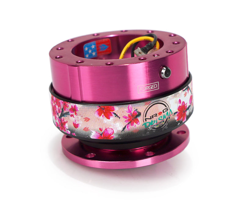 NRG Gen 2.0 Sakura Edition Quick Release Pink Body / Black Ring (Cherry Blossom Logo)