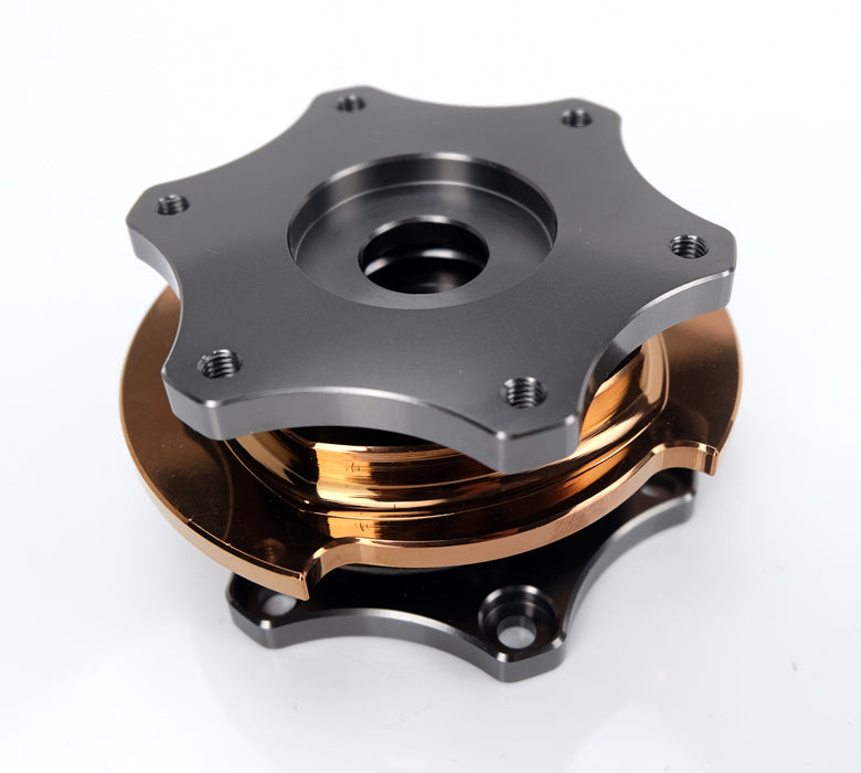 NRG SFI Gaming Quick Release, Corps en métal Gun / Bague en or rose SFI SPEC 42.1