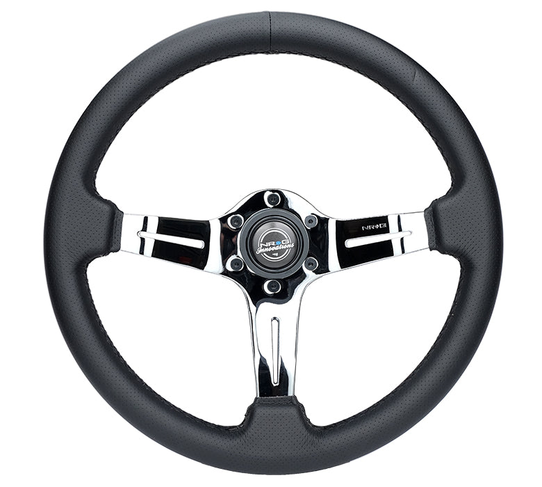 NRG LIGHT WEIGHT Simulator Gaming Steering Wheel - SPLITZ, Chrome Center