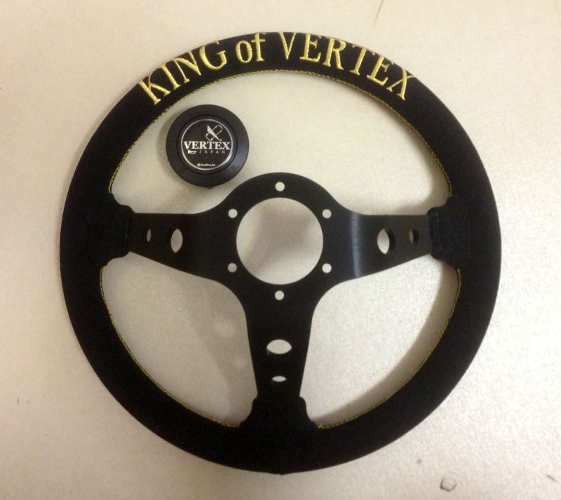 VERTEX "KING" STEERING WHEEL  SPECIAL EDITION SUEDE 330MM DEEP DISH