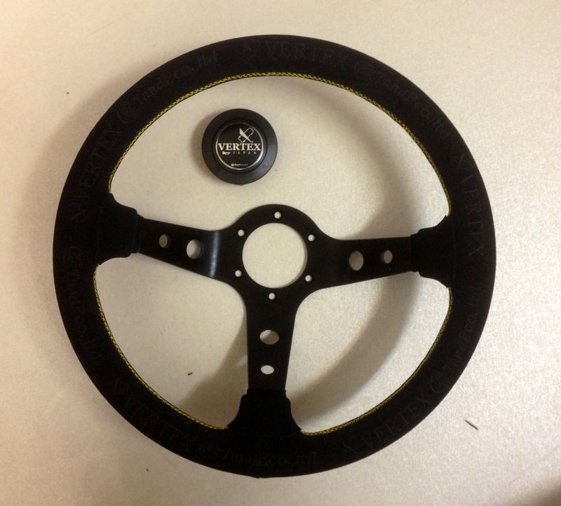 VERTEX "KING" STEERING WHEEL  SPECIAL EDITION SUEDE 330MM DEEP DISH