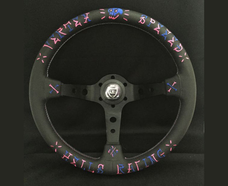 Vertex Speed Steering Wheel Pink/Blue 350Mm Leather | STW-VERSPD