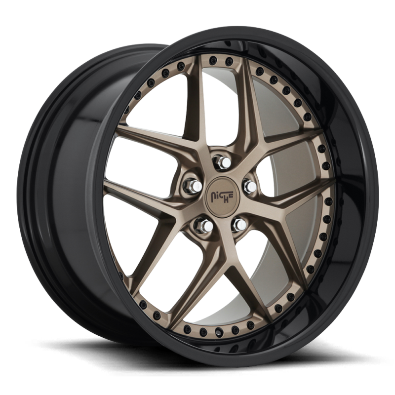 NICHE VICE M227 20x9 5X114.3 ET35 72.56 Bronze avec rebord noir brillant