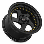 Vors VR2 15x8 4x98 (Custom Drill) All Black Gold Rivet