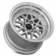Vors VR7 15x9 4x100 Silver Machine Face Lip Chrome Rivet