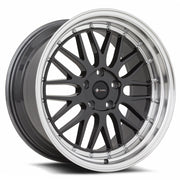Vors VR8 19x9.5 5x114.3 Hyper Black Machine Lip Chrome Rivet