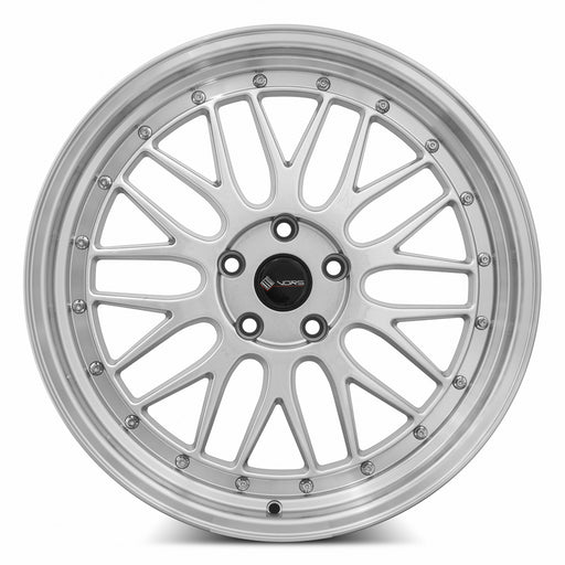 Vors VR8 19x8.5 5x114.3 Silver Machine Lip Chrome Rivet