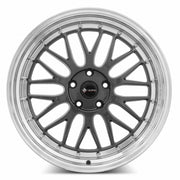 Vors VR8 19x9.5 5x108 (Custom Drill) Hyper Black Machine Lip Chrome Rivet